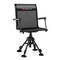 Goplus Swivel Hunting Chair with 4 360° Adjustable Legs Folding Silent Swivel Blind Chair Camouflage/Black